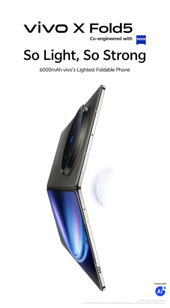 vivo X Fold5 Hadirkan Inovasi Baru di Segmen Ponsel Lipat